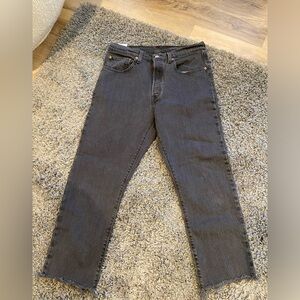 Vintage Levi’s 501, black, frayed hem